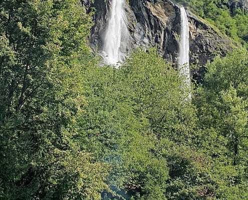Acquafraggia waterfalls at Chiavenna in Lombardy