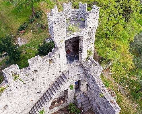 Castello di Vezio am Comer See oberhalb von Varenna, Lombardei