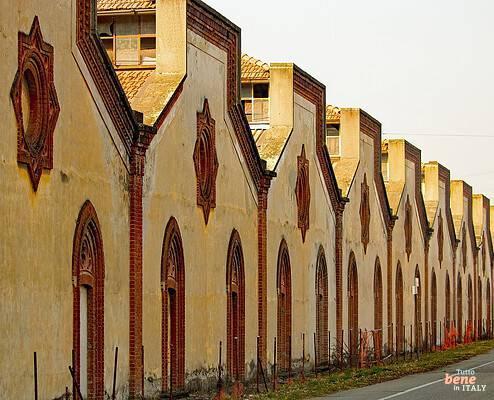 Crespi d'Adda mit Baumwollfabrik