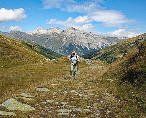 Hiking map Via Spluga from Montespluga in Italy to Splügen in Switzerland
