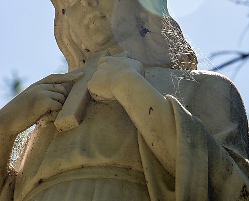 Statue of the Madonna di Reggio at the Sanctuary Reggio of Vernazza in Cinque Terre
