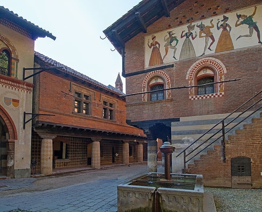 Valentino Park Turin with medieval village - Parco Valentino
