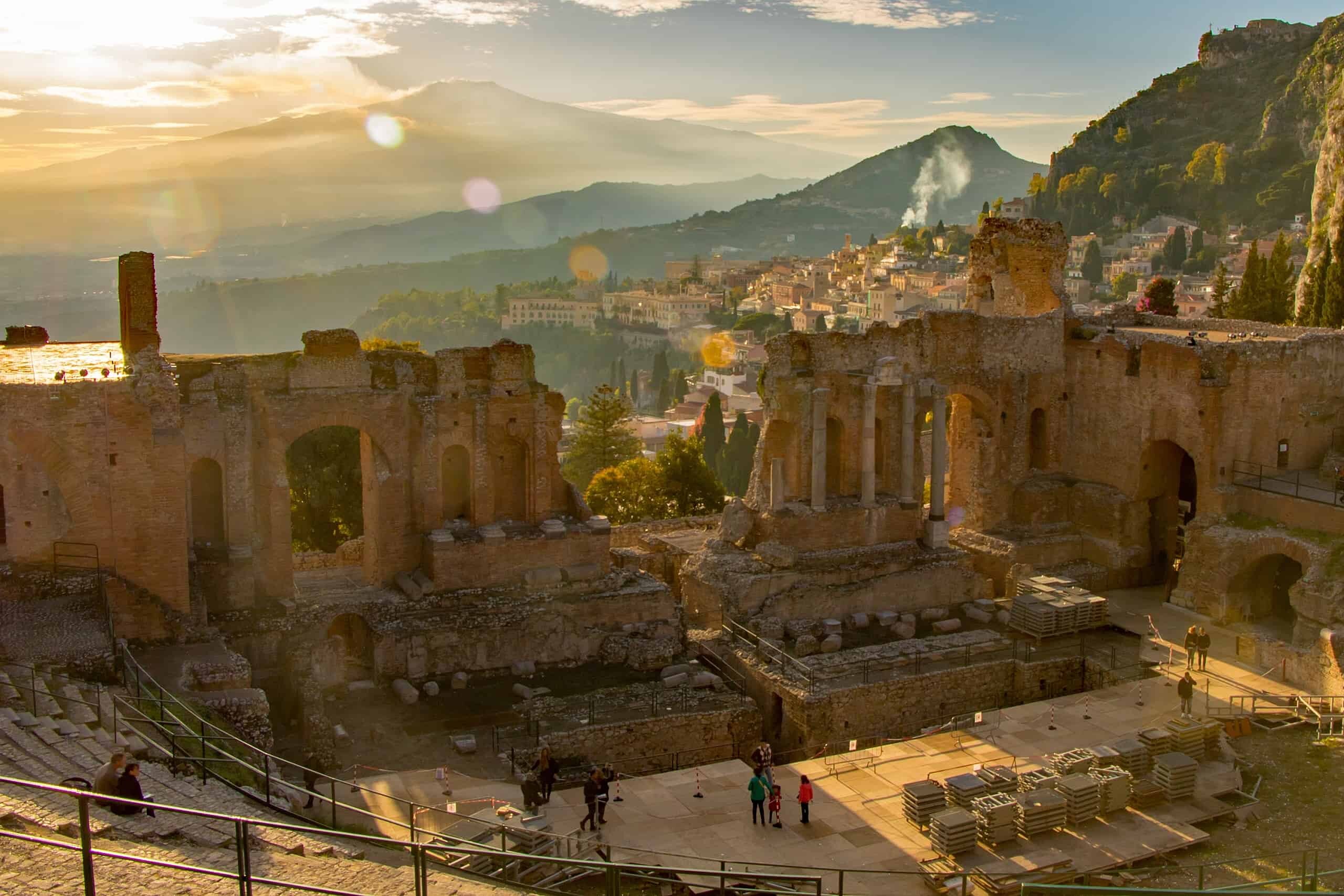 The ancient greek theater in Taormina