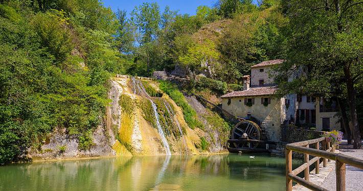 Alte Mühle Molinetto della Croda in Refrontolo, Treviso in Venetien, Italien