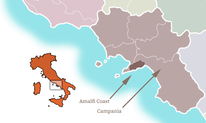 Minori Italy Amalfi Coast a - Map Amalfi Coast 705x423