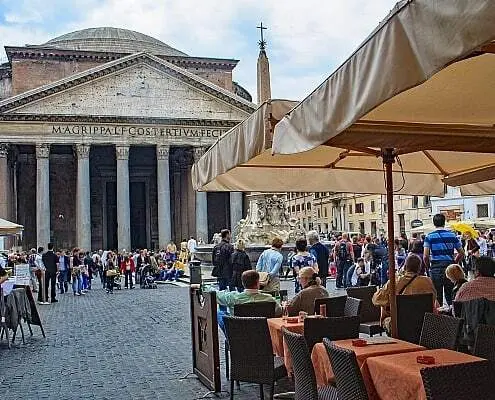 Am Pantheon ist Zeit für eine Pause