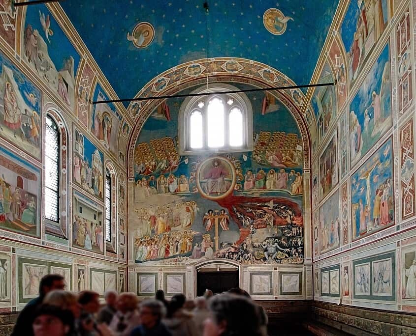 Scrovegni-Kapelle mit Malereien von Giotto in Padua