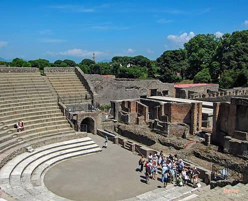 The Large Theatre, Pompeii - Built in the 2nd century BC, it could accommodate some 5,000 spectators.
