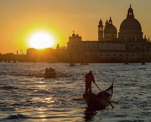 Gondola ride around New Year's Eve in Venice