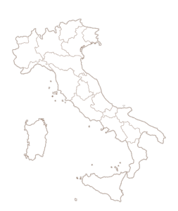 Italy map with regions and islands